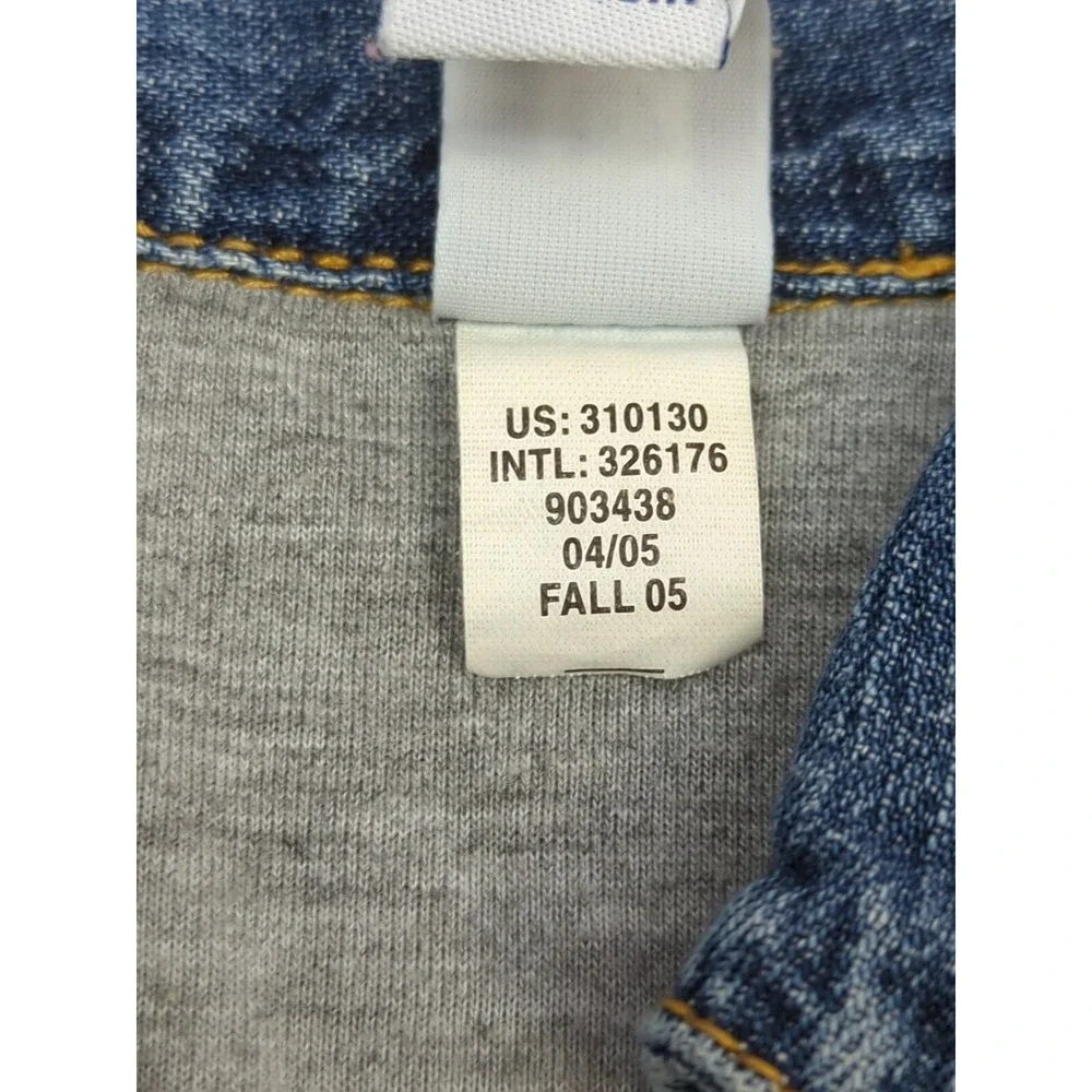 Baby Gap 6-12‎ months denim blue jean jacket gray lined vintage 2005